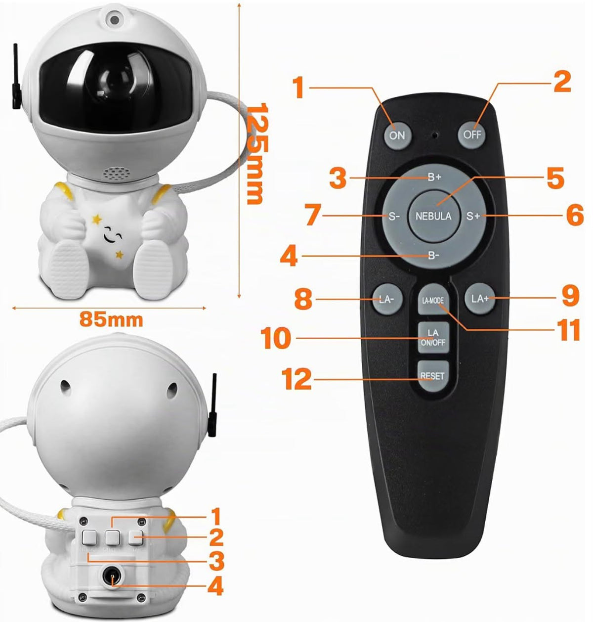 Proiector Stellar Astronaut Pro - Lampa Stelară HD cu Telecomandă